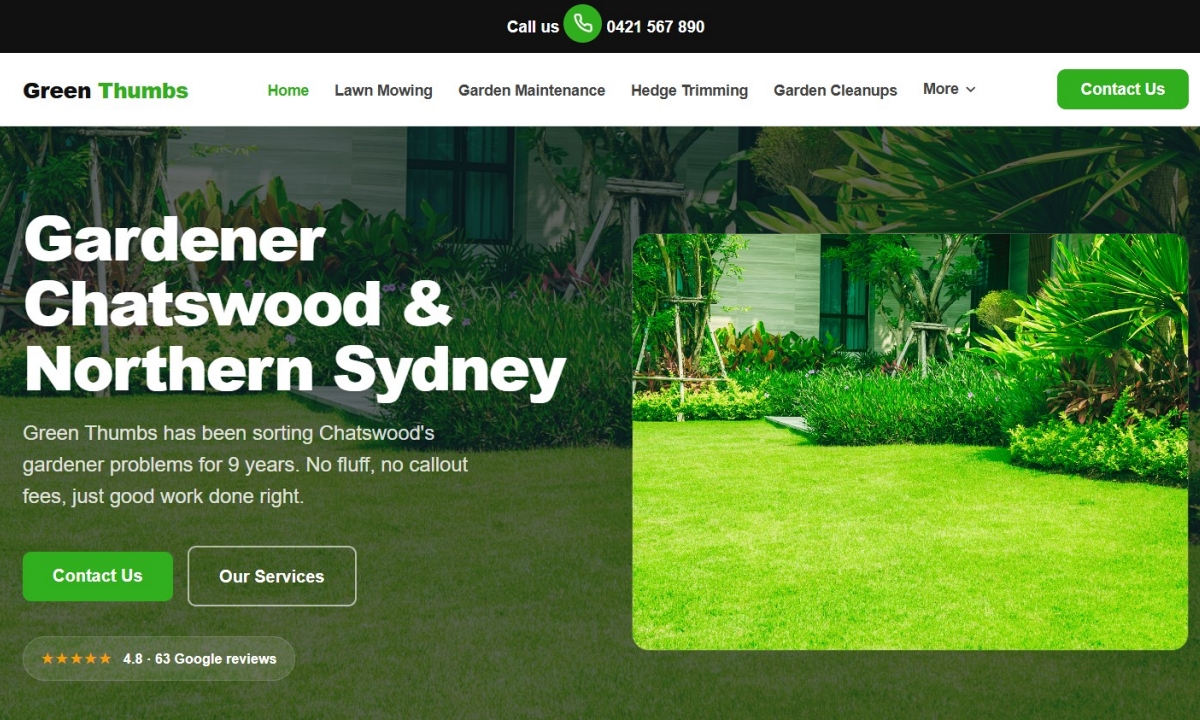 Green Thumb Gardens demo site